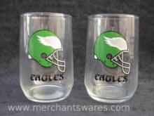 Set of Two Philadelphia Eagles Drinking Glasses, 14 oz