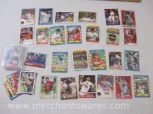 Assorted MLB Baseball Cards from 1980s-2000s including Fernando Valenzuela, Albert Pujols and more,