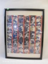 Framed 1998 Williamsport Cubs (MiLB) Uncut Sheet of Baseball Cards, Multi-Ad Services Inc, see