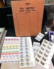 Color Plates of US Postage Stamps and Metro Stamp Folder