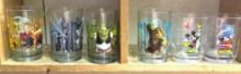6 Vintage Disney Glass Collector Cups
