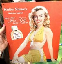 Marilyn Monroe Tru-Glo Liquid Makeup Ad on Metal sign