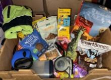 BIG Box of Dog Treats (in date), Leashes, Clothes, Toys and more