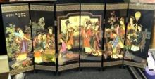 "Twelve Beauties of Jinling" 12 Folding Panels with Beautiful artwork 11" tall