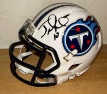 Jake Locker Signed mini Helmet Tennessee Titans Washington Huskies
