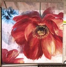Flower Art on Canvas 24" x 21"