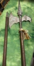 82" Long Battle Axe with Nice engraving Detail