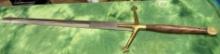 50" Long Sword with Brass and Wood Handle
