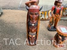 32in Wooden Carved Totem Pole