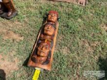 3' WOODEN DECORATIVE TOTEM POLE