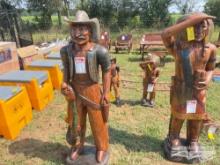 6' WOODEN COWBOY STATUE