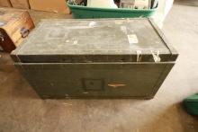 Military Trunk with Assorted Tools, Hardware & Misc