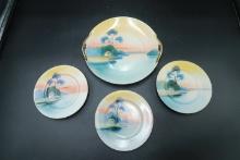 Japanese Cakeplate With 3 Serving Plates