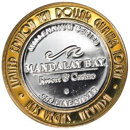 .999 Silver Mandalay Bay Resort & Casino Las Vegas, Nevada $10 Limited Casino Token