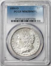 1884-O $1 Morgan Silver Dollar Coin PCGS MS63DMPL