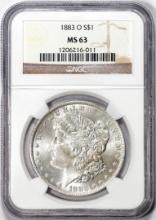 1883-O $1 Morgan Silver Dollar Coin NGC MS63