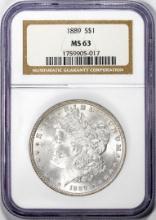 1889 $1 Morgan Silver Dollar Coin NGC MS63