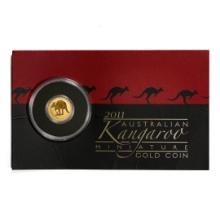 2011 Australia $2 Kangaroo .5 Gram Gold Coin in Original Packaging