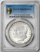 1887 $1 Morgan Silver Dollar Coin PCGS MS65DMPL