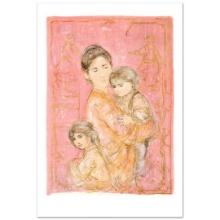 Edna Hibel (1917-2014) "Sonya and Family" Limited Edition Lithograph on Paper