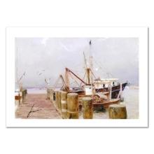 Pino (1939-2010) "Safe Harbor" Limited Edition Giclee On Canvas