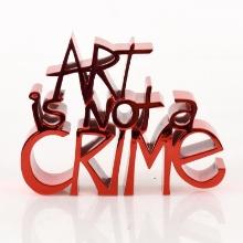 Mr Brainwash "Art Is Not A Crime (Chrome Red)" Limited Edition Resin Sculpture
