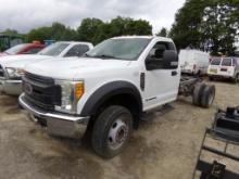 2017 Ford F-550 Cab and Chassis, White, 2 WD, 6.7 Powerstroke Diesel, Auto,