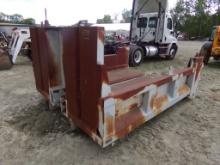 Gray 10' Dump Box w/Center Conveyor Cut-Out, NO TAILGATE, Never Used