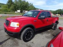2005 Ford F150 Ext. Cab, Flareside, Red, Auto, Leather, Sunroof, Keyless En