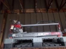 Heavy Duty, Sliding, Tile Saw On top Of Pallet Rack, Red Saw And Base, Look