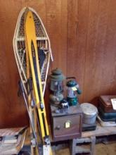 Winter Camping Outfit, Snow Shoes, Skiis, Lanterns, Cook Pot Set, Camp Oven