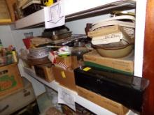 Contents of Lower Shelf on Right, Pampered Chef Items, Plastic Containers,