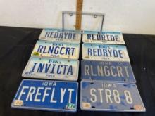 License Plate Lot - 8 plates Iowa Craft or Collect