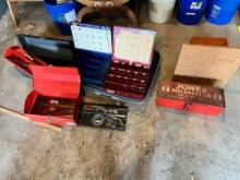 Big lot of containers/tool boxes/tins/suitcase