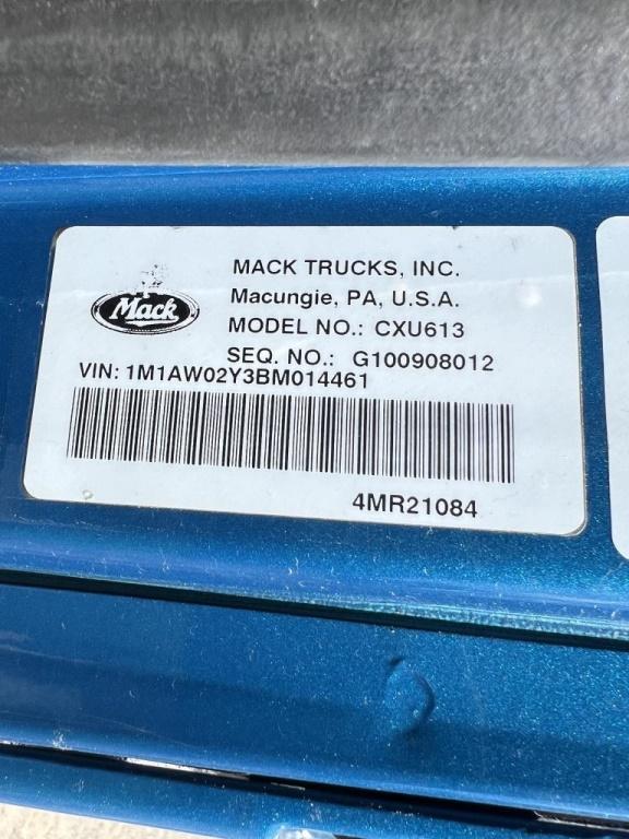 2011 Mack CXU613 T/A Truck Tractor