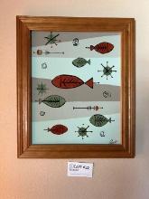 Signed And Framed "atomic Fish" Wall Art