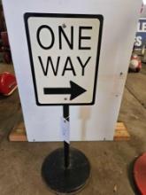 One way sign