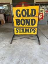 Gold bond stamps sign