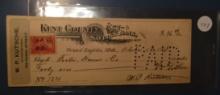 1899 CANCELLED CHECK ON KENT COUNTY SAVINGS BANK