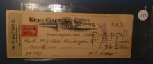 1899 CANCELLED CHECK ON KENT COUNTY SAVINGS BANK