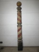 Late 1800s Wooden Barber Pole