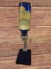 Cobalt Blue Glass Bromoseltzer Dispenser