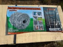 HIGH TENSILE TRIPLE-LAYER GALVANIZED BARDEB WIRE, QTY (20) ROLLS, APPROX.