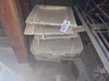 QTY OF (7) CONCRETE TAMP PLATES, 20”...... WIDTH