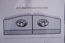 New 20' Bi-Parting Wrought Iron Driveway Gate*