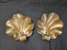 VINTAGE ITALIAN Copper WALL SCONCE CANDLEHOLDERS