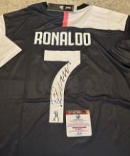 Cristiano Ronaldo FC Juventus Autographed Adidas 2019-20 Home Soccer Jersey GA coa