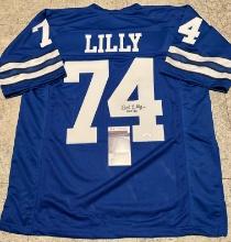 Bob Lilly Dallas Cowboys Autographed Custom Football Jersey JSA W coa