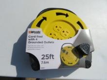 WOODS CORD REEL WITH 4 GROUNDED OUTLETS