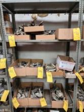 SHELVES OF ENGINE MOUNTS & ACCY DRIVE INVENTORY (DOES NOT INCLUDE SHELVING)